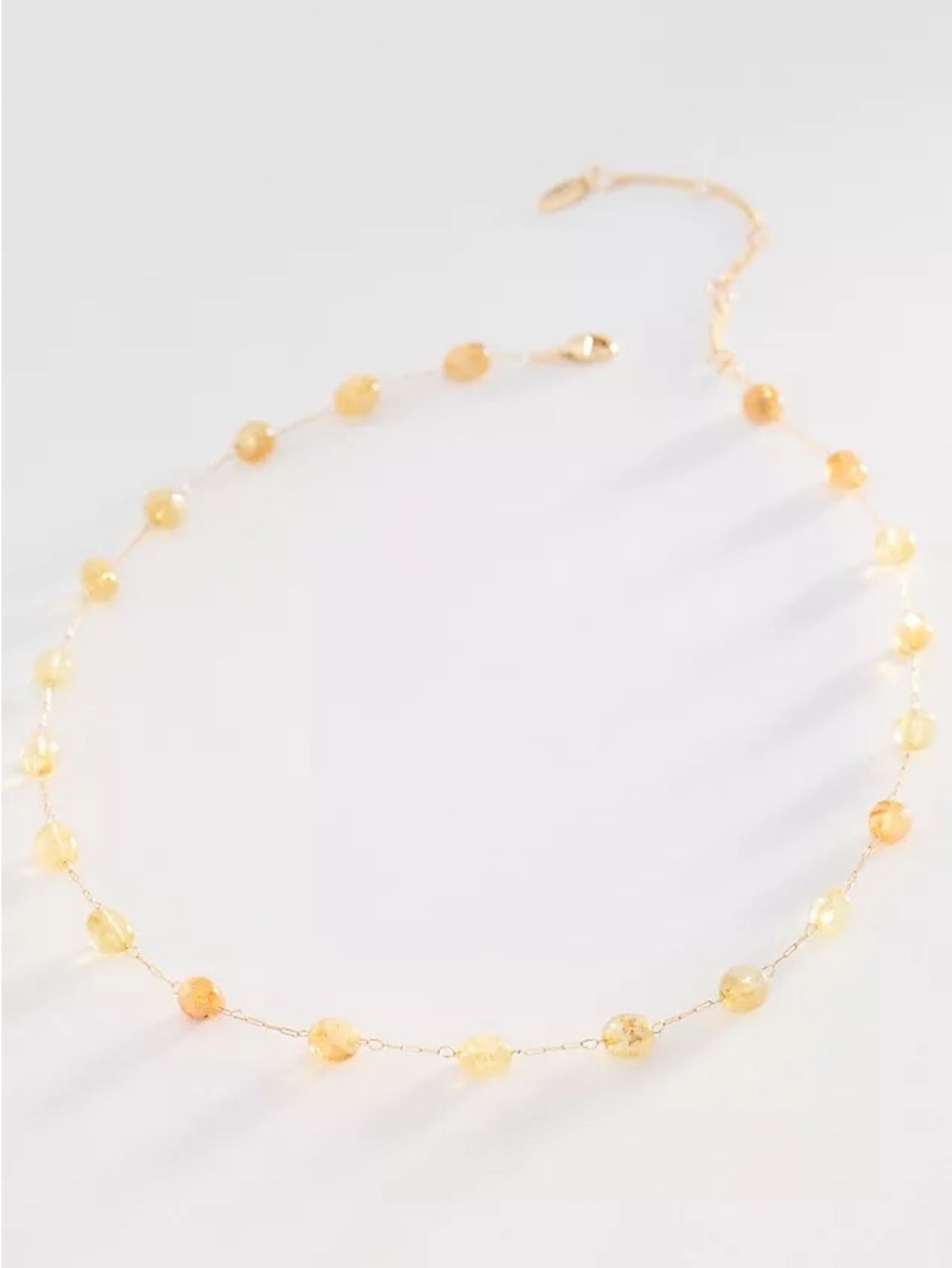 Price Firm - ANTHRO 14k Gold-Plated Floating Stone Necklace